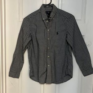 Big Boys Long-Sleeve Checked Button Up Poplin Shirt